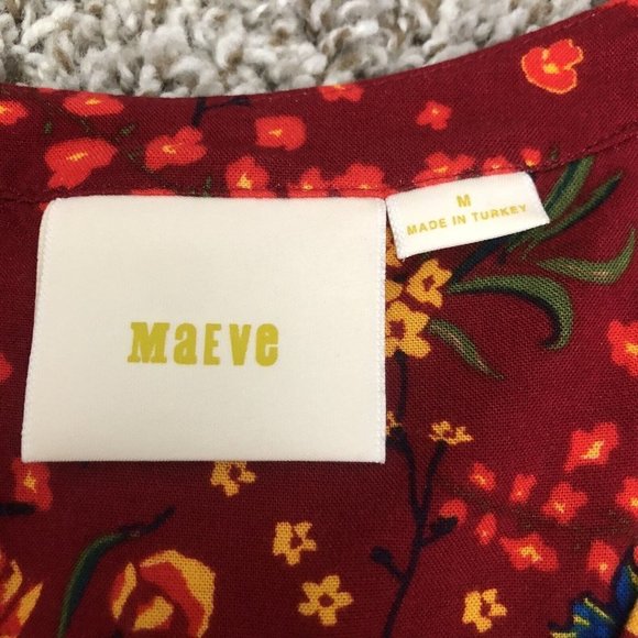 mauve long sleeve blouse floral design Size Medium Roll Cuff Buttons - Picture 5 of 9